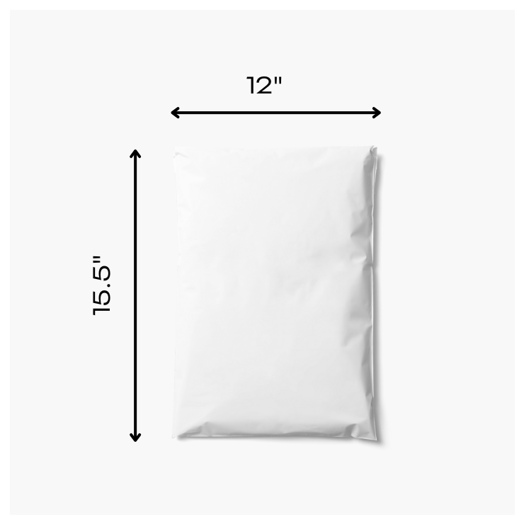 15.5” x 12” Custom Biodegradable Poly Mailers